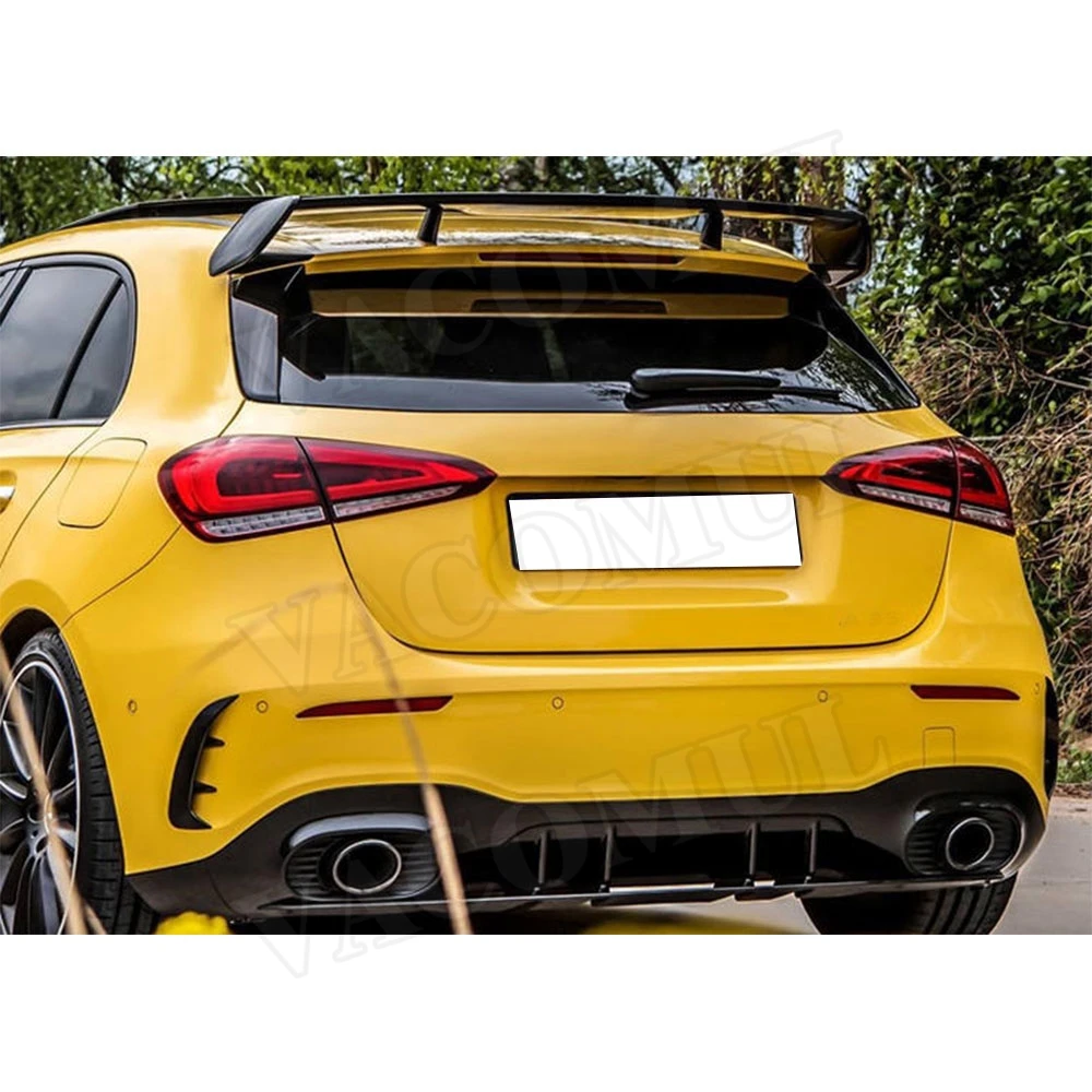 Черный Задний спойлер из углеродного волокна/АБС-пластика крылья для Mercedes Benz A