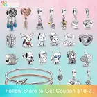 Smuxin 925 пробы серебро голубыми глазами открытым сердцем лисой и медведем, лисы и белки на крючках, очаровательные, подходят к оригиналу Pandora, Браслеты; Подарок для девочки