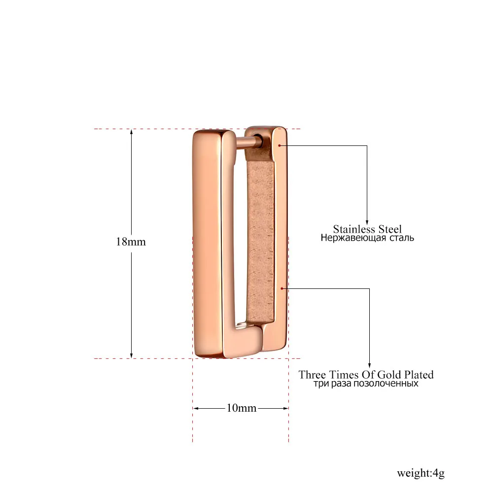 Модные простые серьги-кольца JeeMango из титановой нержавеющей стали богемные