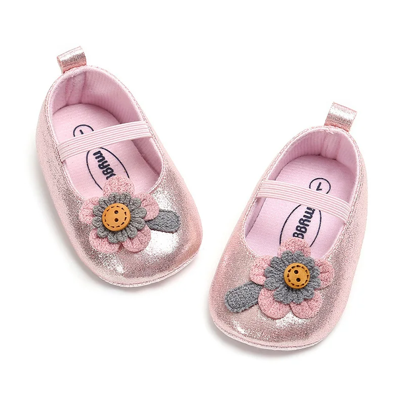 

Новинка весна-осень, мягкая дышащая обувь для маленьких девочек с 3D цветами, низким вырезом, однотонная обувь для маленьких принцесс