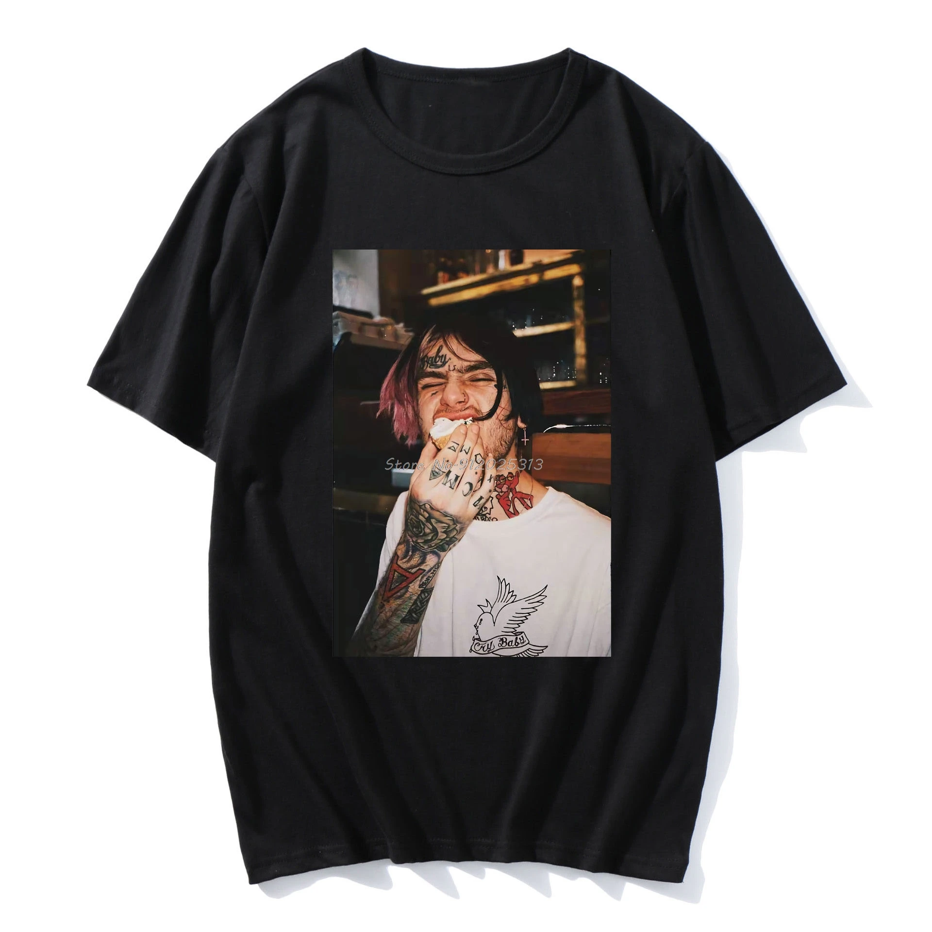 

Retro Dropship Lil Peep Tshirt Short Sleeve Hell Boy Lil.peep Men Women Hip Hop T Shirt Male Female Sudaderas Cry Baby T-shirt
