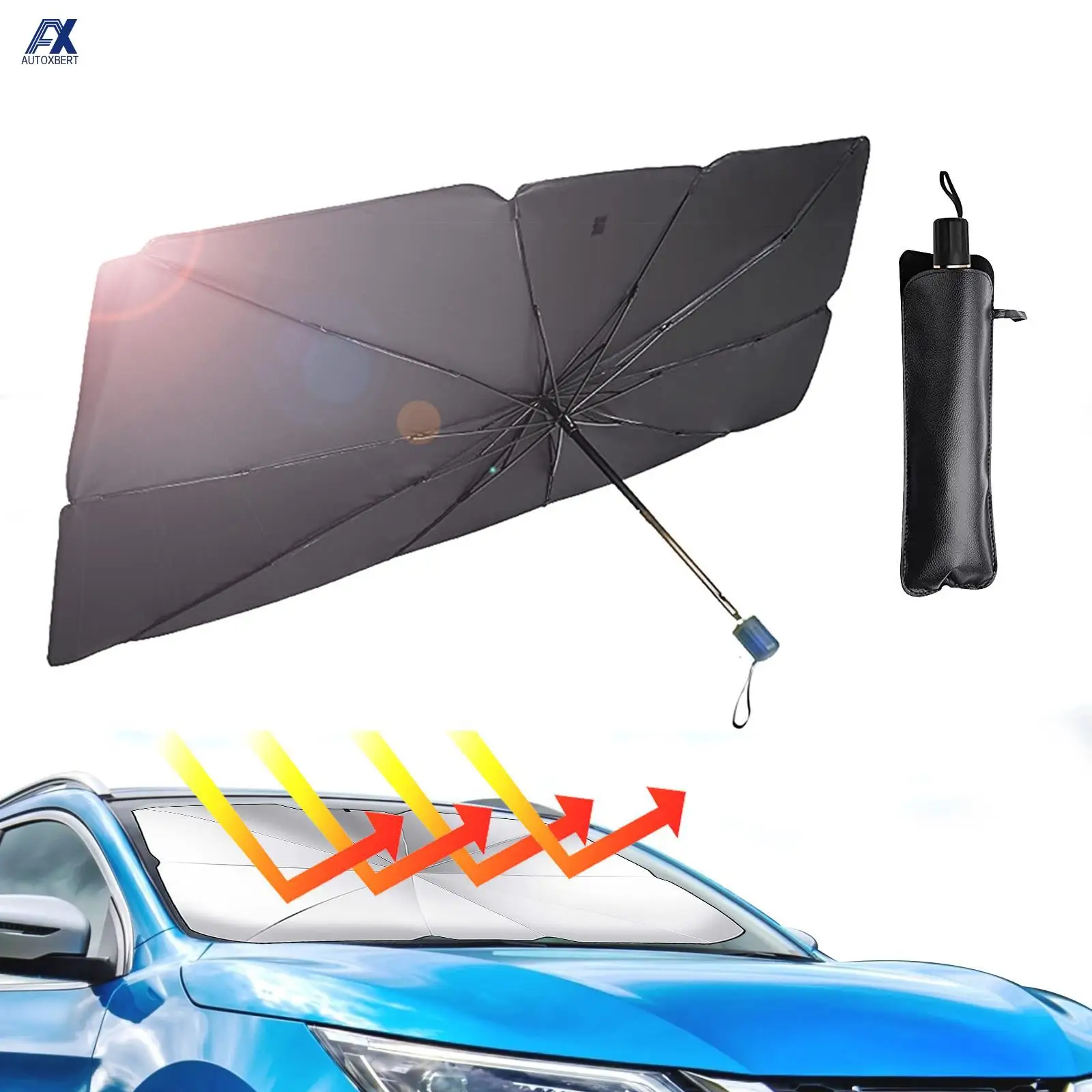 

Car Foldable Portable Sun Shade Umbrella Windshield Cover Visor UV Protection Windscreen Parasol Sunshade Interior Accessories