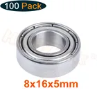 100 шт. шарикоподшипники 8x16x5 мм для радиоуправляемого автомобиля 18 110 багги с дистанционным управлением Монстр Traxxas HPI ассоциированный осевой Redcat HSP