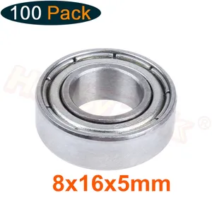 100 шт. шарикоподшипники 8x16x5 мм для радиоуправляемого автомобиля 18 110 багги с дистанционным управлением Монстр Traxxas HPI ассоциированный осевой Redcat HSP