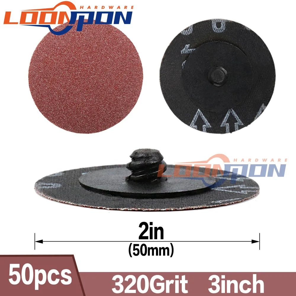 50 шт. 3 &quot75 мм 24 ~ 320 Грит Тип R Roloc быстрой смены диски шлифовальные полировальные