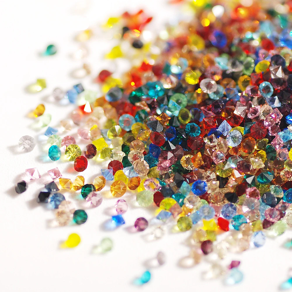 1440 шт./пакет SS3 крошечные клеевые бусины из хрустального стекла-на заостренном