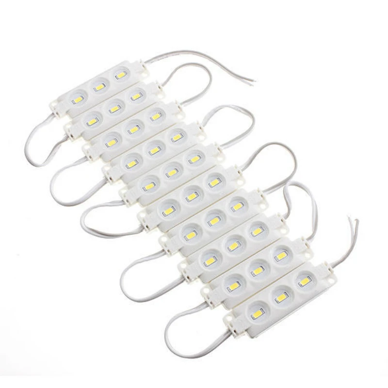 10 шт./лот светодиодный модуль свет литья Водонепроницаемый 3LED 5630 SMD белый/теплый