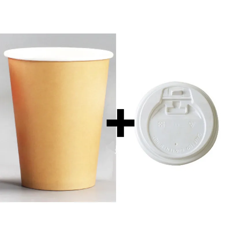 Cup and Black Lid2 50 шт I'am просто бумажная чашка креативные одноразовые кофейные чашки 12 унций/16 унций Белый молочный чай соевый шоколад чашки для горячих напитков с крышками - Цвет: Cup and Black Lid2