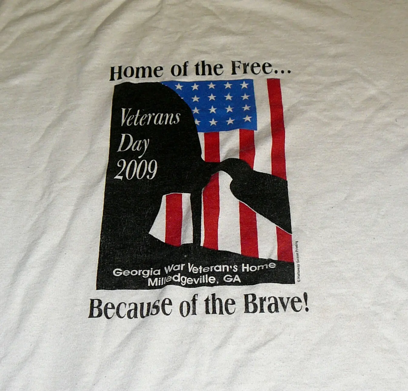 Домашняя Бесплатная из за Brave Ga Vets 2009 Flaf футболка для взрослых Размер M| |