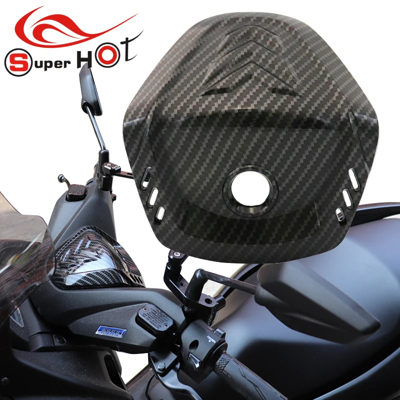 

For YAMAHA NMAX155 NMAX 155 N-MAX 2020 2021 Accessories Front Mack Cover Shell Cap Turn Decorative Coer to Carbon Fiber Color