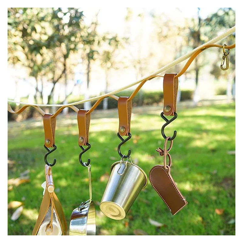 

Уличные Крючки из искусственной кожи портативный штатив для кемпинга Вешалка для хранения одежды Крючок для кемпинга походные принадлежно...