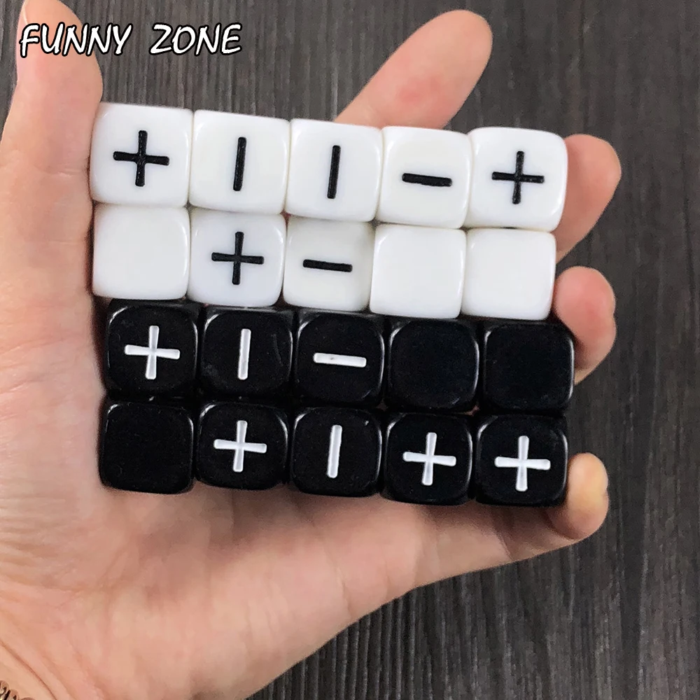 Настольные игральные кости 10 Fudge совместимые с Fate черно белые|Кубики| |