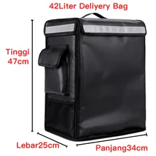 Ice Bag 42L Refrigerator Backpack Cake Pizza Food Delivery Backpack Cooler Picnic Storage Fridge Bag Large Capacity Food Bag