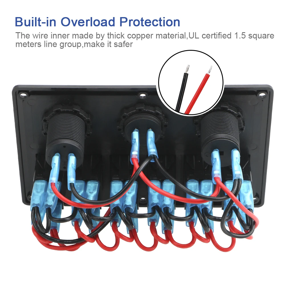 6 кнопочный светодиодный переключатель адаптер зарядного устройства светильник