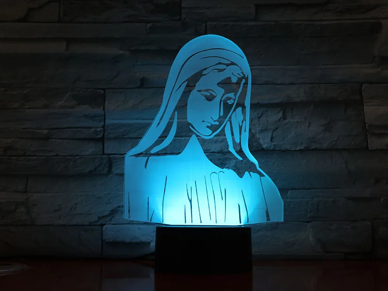 VCity 3D лампа Ночной светильник Иисуса благословенная девственная Мария