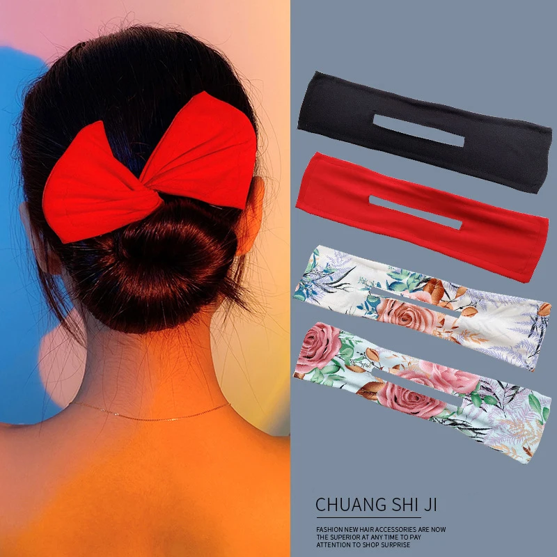 

Korean version of Lazy Magic Twist Clip Bow Ball Headband Hair Artifact Hairband Headdress donut bun Fashion Hairstyle Tool