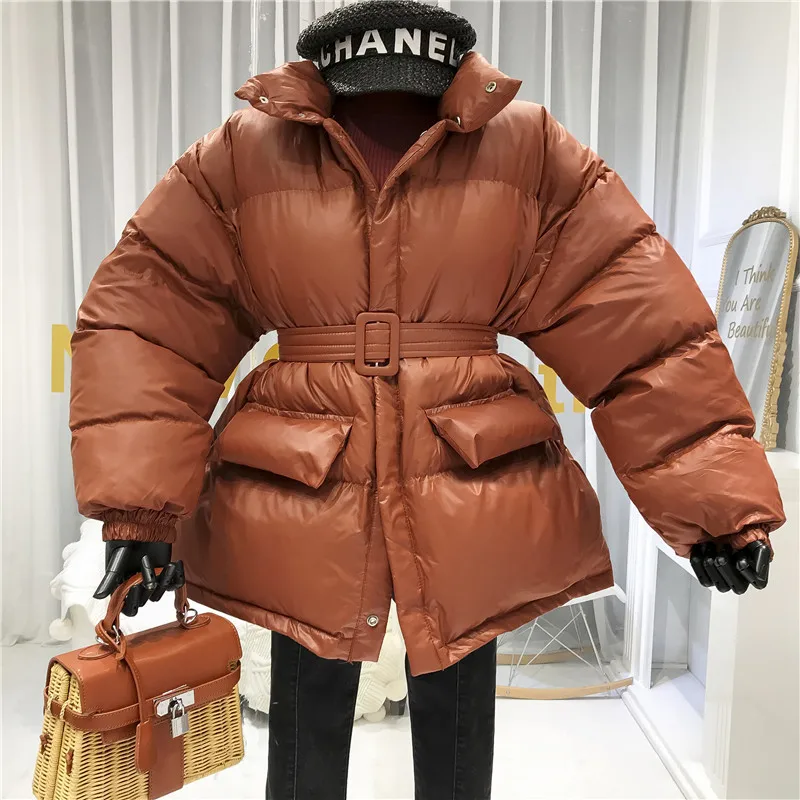 Толстая хлопковая зимняя куртка для женщин Abrigos Mujer Invierno Sustans женские пальто Теплые с регулируемой талией Модные Зеленые