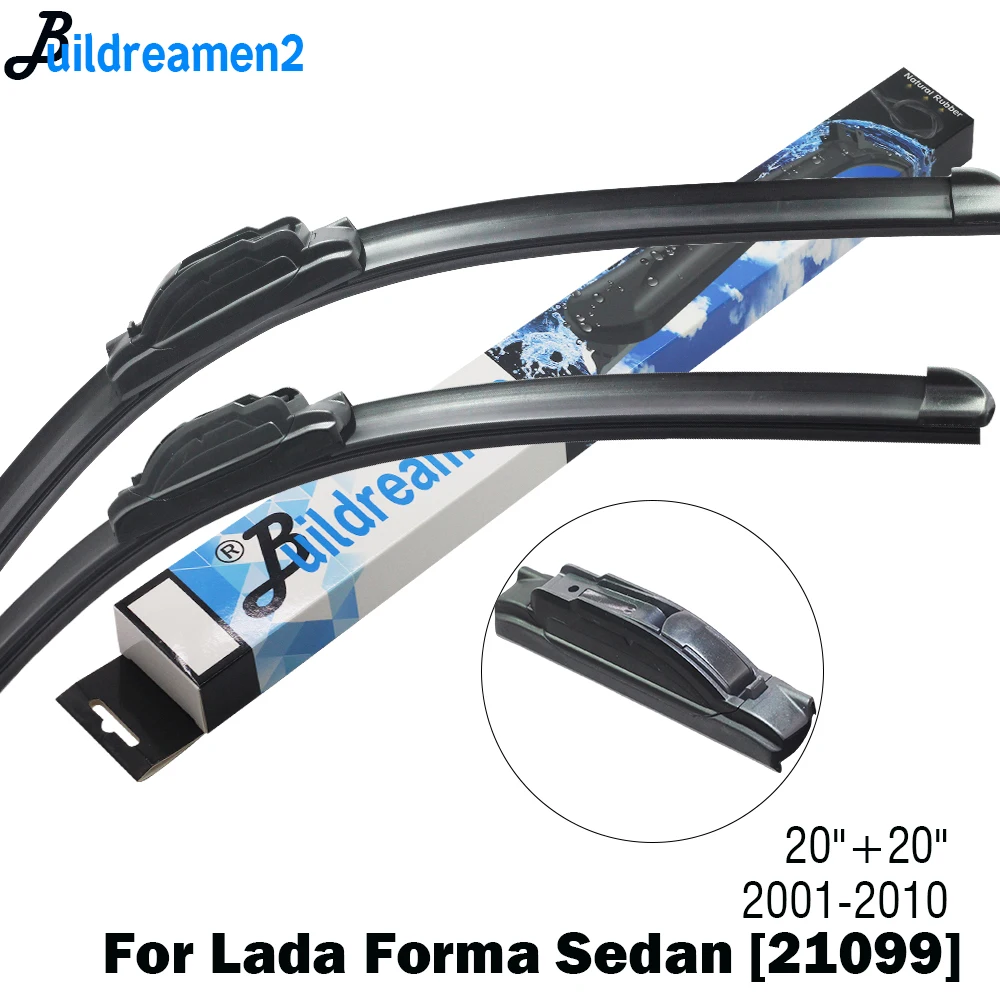 Buildreamen2 2 Pieces Car Wiper Blade Front Windscreen Rubber For Lada Forma Sedan [21099] Fit Hook Arms 2001-2010 | Автомобили и