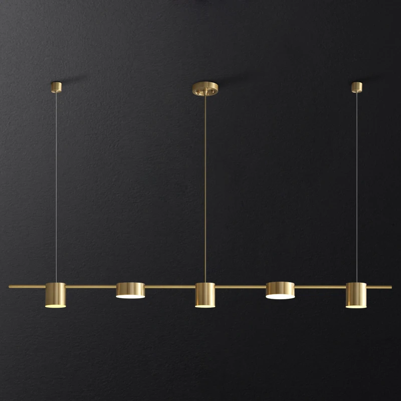 Postmodern Dining Room Pendant Lamp Modern minimalist long Bar hanging light Study Studio Nordic led
