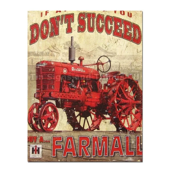 

Farmall M Succeed Vintage Antique Steel Wheel Tractor Tin Sign Metal Sign Metal Poster Metal Decor Metal Painting Wall Sticker