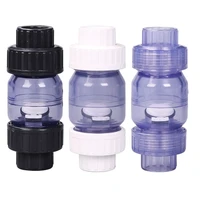 i d 25mm 32mm transparent check valve pvc one way non return valve garden watering water pipe connector aquarium tank tube joint