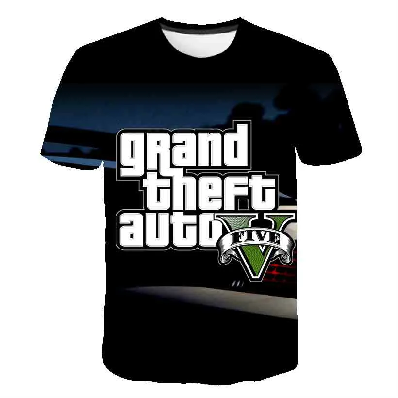 

Grand Theft Auto Game 3D Printing Children's T-Shirts Summer Streetwear Hip Hop Alt Clothes Short Sleeve O-Neck All-Macth Tops