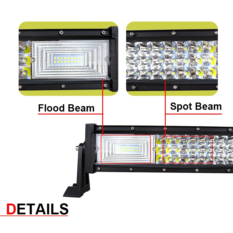 

RIGIDON 7D Tri Row 42INCH 540W LED Light Bar Flood Spot Combo Beam for Jeep Offroad Truck 4WD SUV Car Driving Light Fog Lights