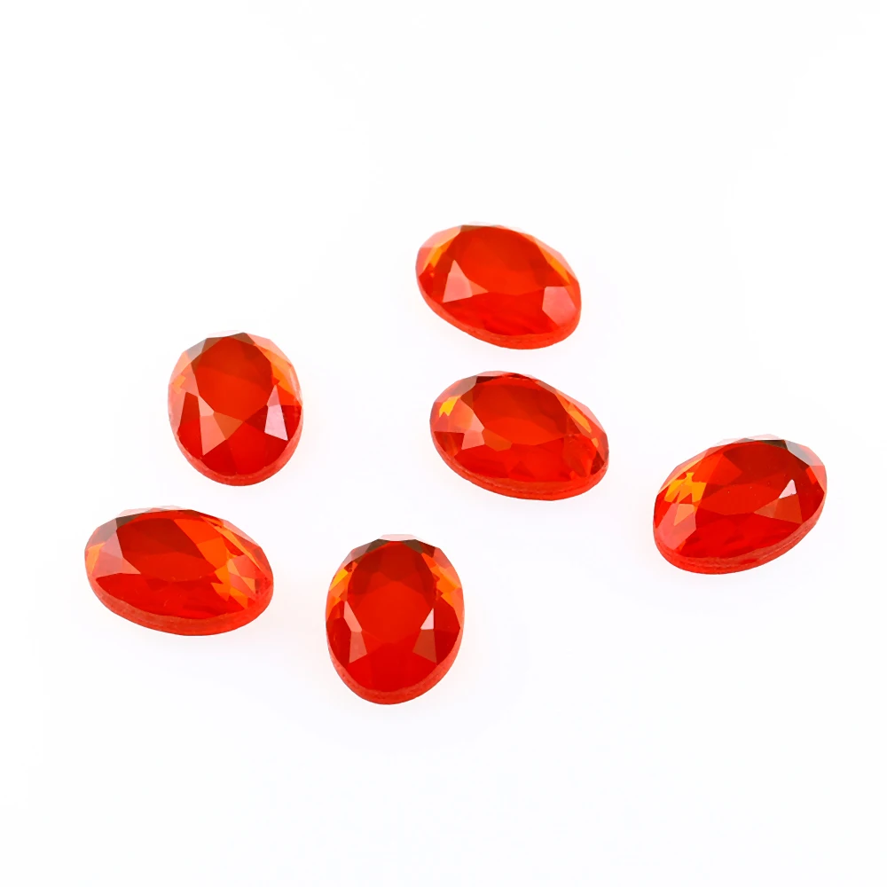 Junjiao Овальный Форма кристаллы для ногтей камни с плоской задней частью Стразы