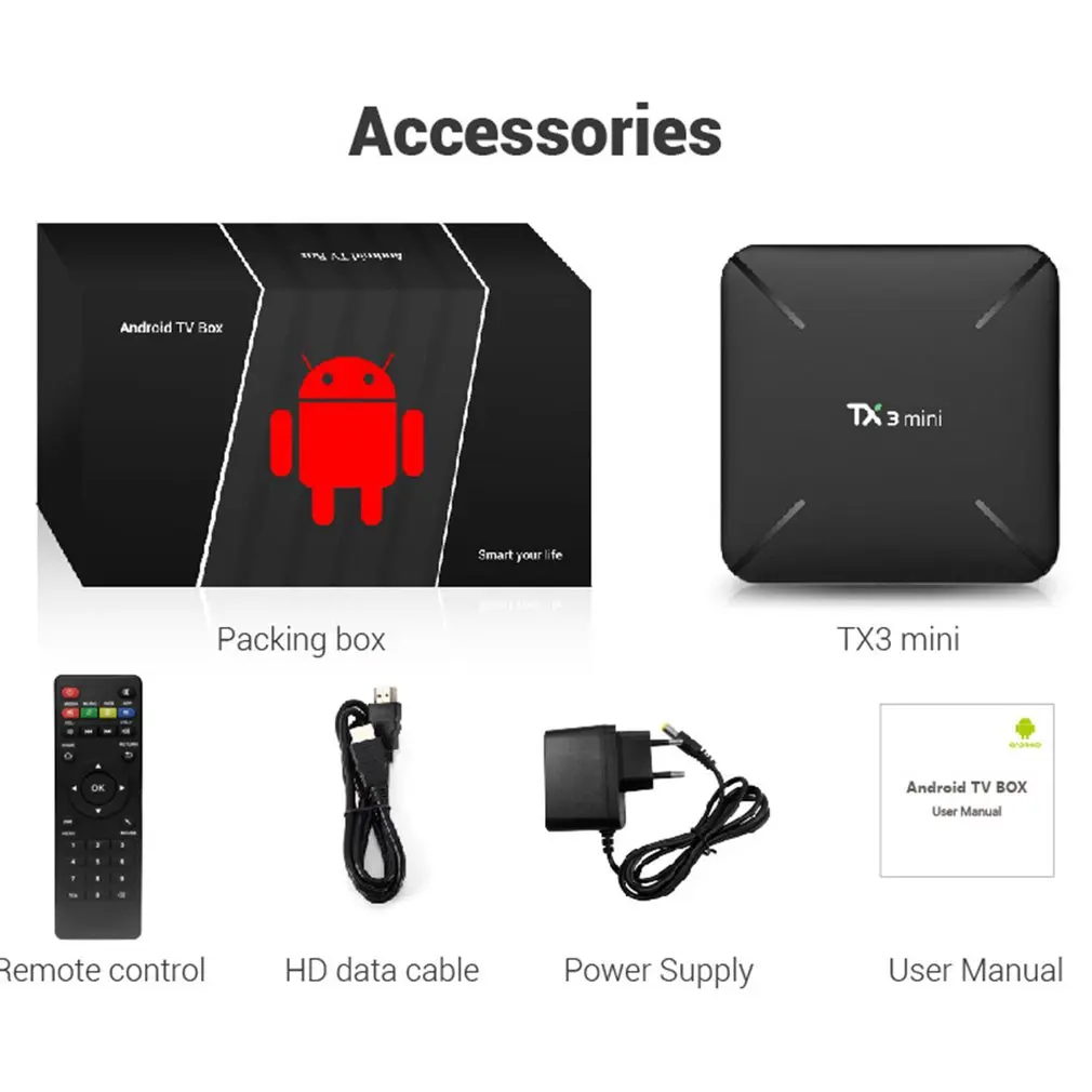 

TX3 Mini Tv Box Smart 5G Wifi Smart Quad-core Wireless Network Set Top Box Dual Frequency Digital TV Set Top Box