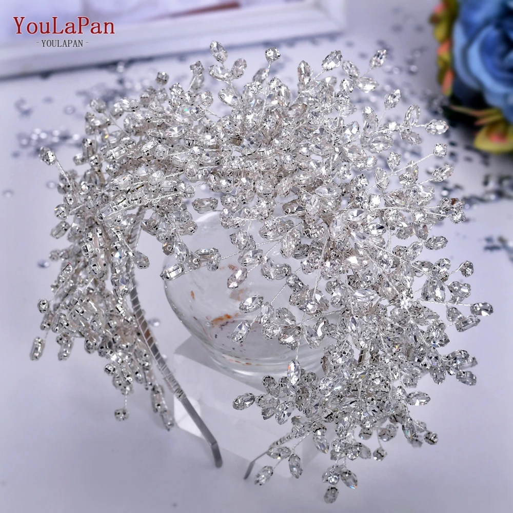 YouLaPan HP385 Luxury Headpiece for Bride Wholesale Rhinestone Birthday Party Wedding Tiaras Bridal Hair Accessories Women Tiara | Украшения