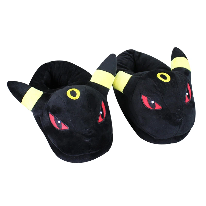 Мягкая Плюшевая обувь 28 см; Psyduck Snorlax Gengar Mudkip Eevee Sylveon Umbreon; Домашние зимние теплые модные тапочки; подарок