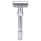 Регулируемая двойная Безопасная бритва классическая мужская бритва из цинкового сплава металлическая ручная Бритва мужская эпиляция