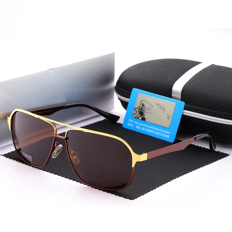 

Модные солнцезащитные очки в стиле ретро, Мужские поляризационные квадратные металлические очки Mercede, спортивные очки для улицы, для вожден...