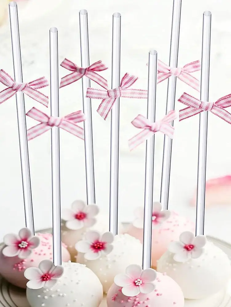 Newest 100PCS 6inch/5inch Acrylic Lollipop Sticks Cake Pops Stick Reusable Acrylic Rods For Cakes Pops Candy Dessert Chocolate