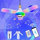 50 Вт 40 Вт светодиодный музыкальный Смарт E27 RGB светодиодный светильник складной лампы RGB Bluetooth Динамик потолочный светильник 85-265V дистанционное управление затемнения вечерние светильник