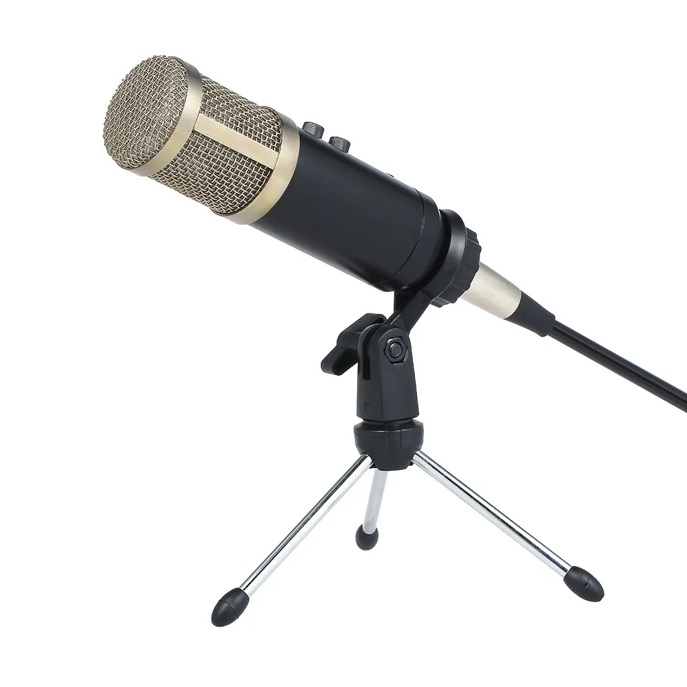 

Professional Condenser Microphone with Reverberation Echo Sponge Cover Clip Tripod