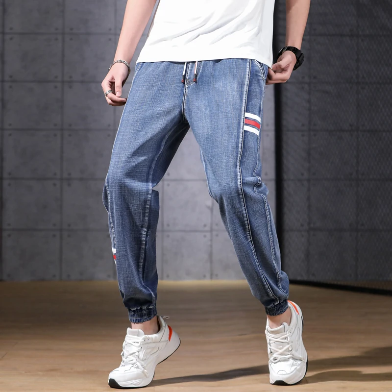 8XL 9XL 10XL Men Cotton Big Size Jeans Loose Large Japanese Feet Harem Pants Autumn New Trend Men's Stretch Long | Мужская одежда