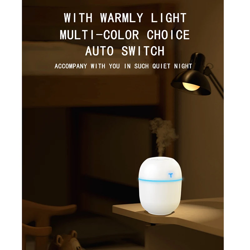 Горячая продажа 3 в 1 Мини USB Ультразвуковой увлажнитель со светодиодным