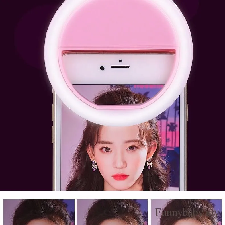 

( 24H shipping)Selfie Ring light for Mobile Phone Selfie Ringlight with Rechargable Battery
