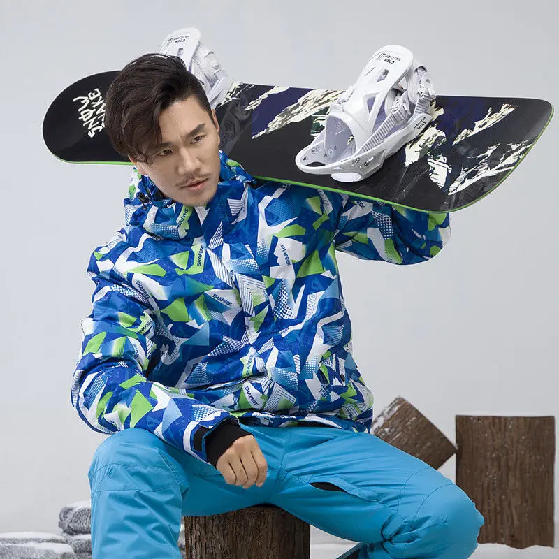Новинка лыжные куртки и штаны Мужская брендовая водонепроницаемая куртка для