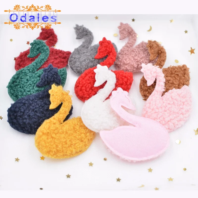 40 шт./лот элегантный нашивки-лебеди ремесла плюшевый Мишка животных Аппликации