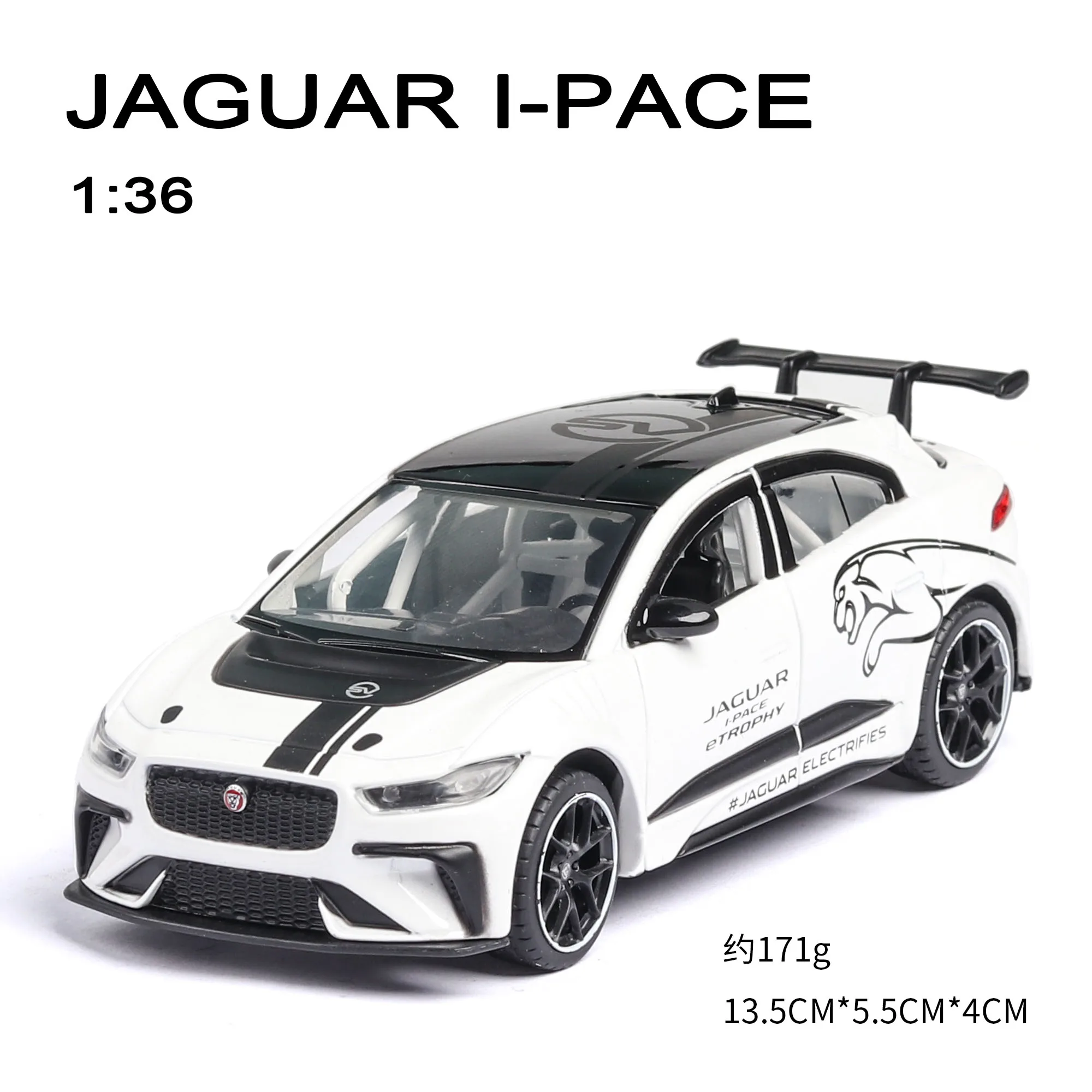 White B 1:32 JAGUAR XJ6, литая спортивная модель автомобиля, Супер гоночный подъёмный задний руль, оттягивающийся назад для детей, Томас, автомобиль, игрушки для мальчиков - Цвет: White B
