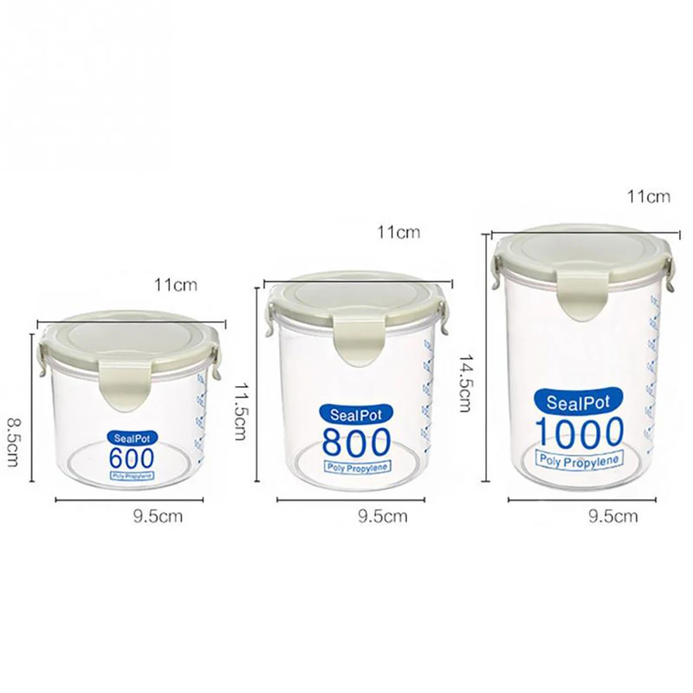 

Clear Food Storage Container Ingredients And Pantry Fresh Sealed Box 800ml Grain Bean Storage Bottle With Lid Kitchen Storage