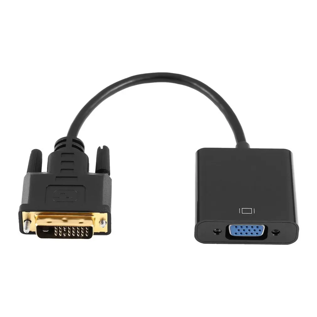 

Full HD 1080P DVI-D to VGA Active Adapter Converter Cable 24+1 Pin Male to 15pin Female Monitor Cable for PC Display Card ONLENY