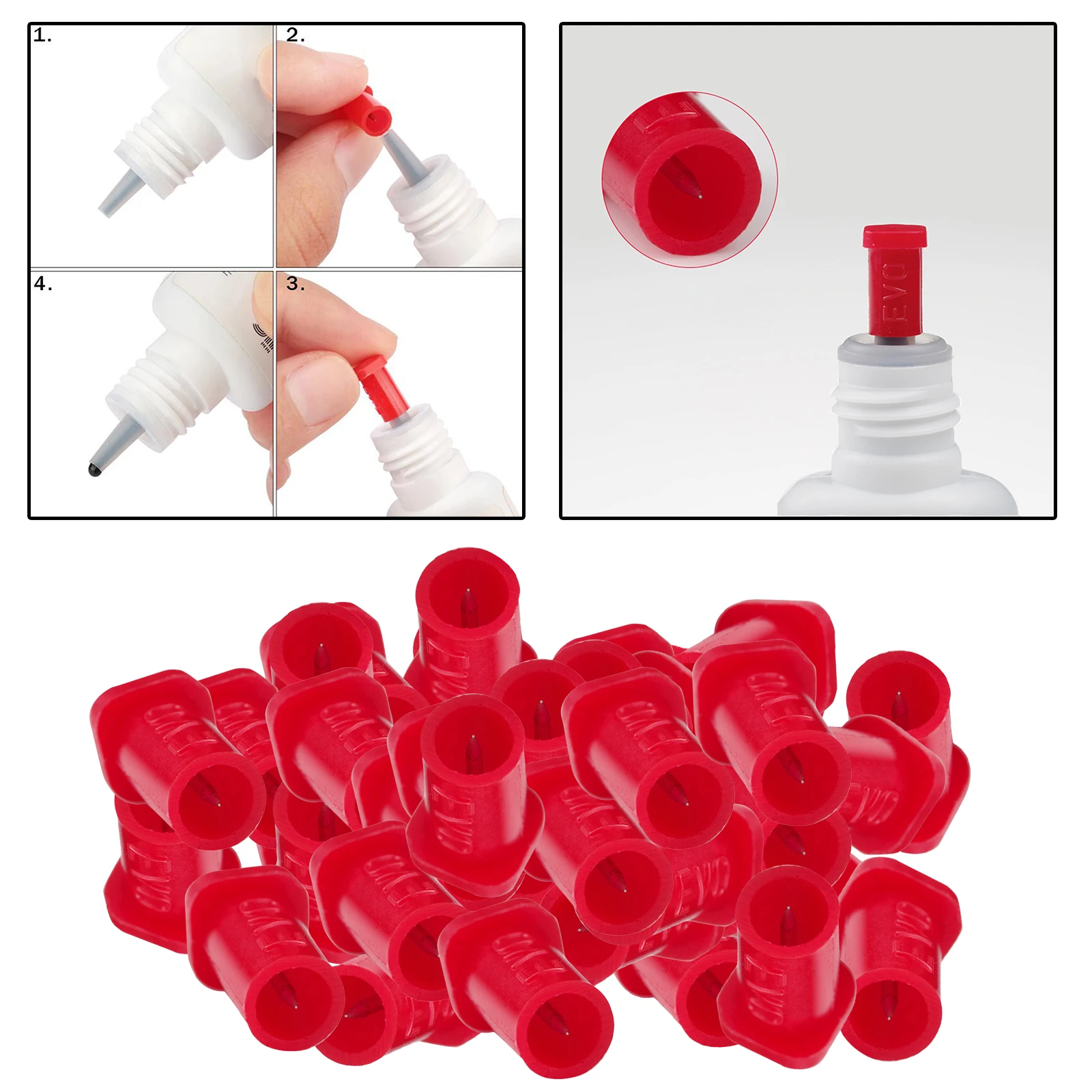 

Заглушка-пробка для клея для ресниц, 50 шт.