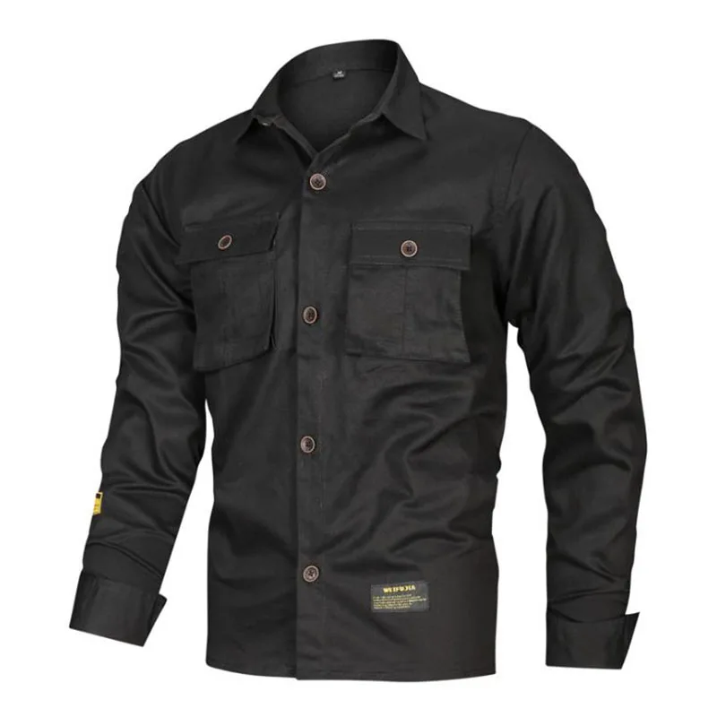 Мужская тактическая рубашка хлопковая дышащая быстросохнущая в стиле милитари с