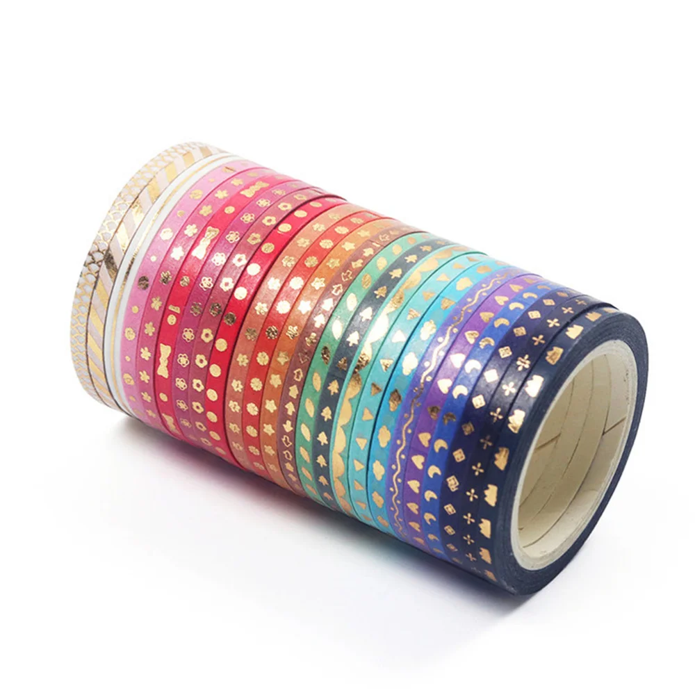 

24Pcs/Box Scrapbooking Tape Washi Paper Tape Decorative Tape DIY Crafts Tape