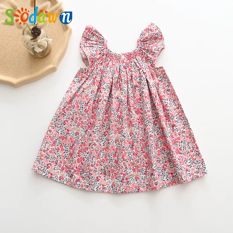 

Sodawn Baby Girls Dresses Toddler Kids Girl Dress Cotton Summer Linen Clothing Princess Girl Clothes