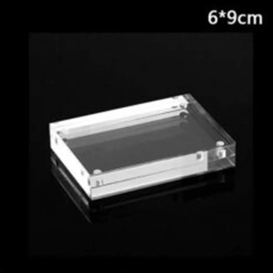 

1*Photo Frame Transparent Photo Frame Clear View Both Sided Magnetic Acrylic Block Picture 100% Brand New And High Quality