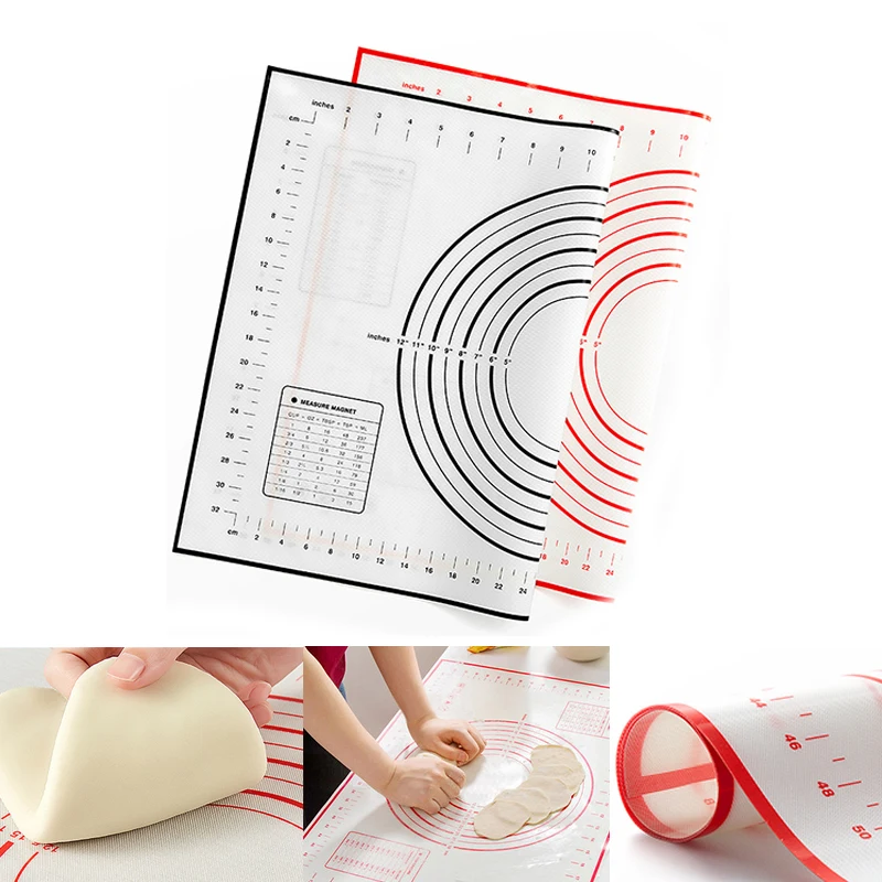 

Resistance Large Kneading Pads Silicone Glass Fiber Heat-Resistant Non-Stick Rolling Flour Sheet Cookie Pizza Pastry Baking Mat